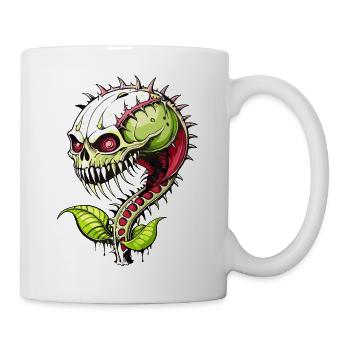 Venus flytrap Skull // Venusfliegenfalle FS0158 - Mug - white - Right