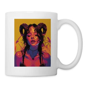 The Female Devil mit Pentagramm - Tasse - Weiß - Rechts