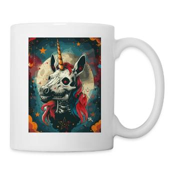 Einhorn - Skull, Skelett, Pentagramm - Tasse - Weiß - Rechts