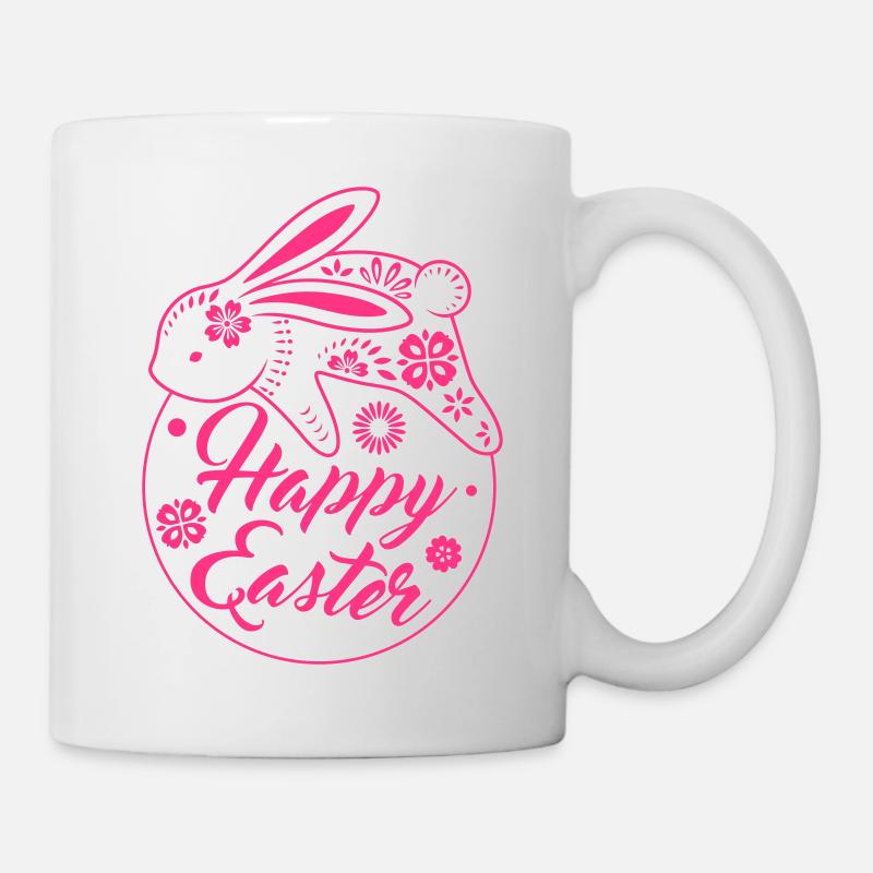 Happy Easter - chilling Easter Bunny - Mug - white