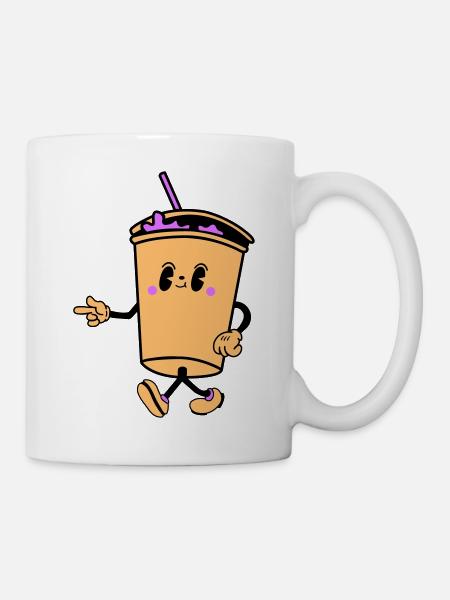 drink cartoon - Tasse - Weiß