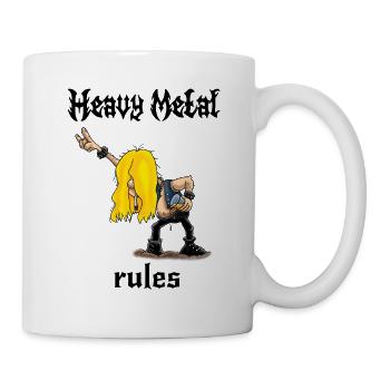 Les règles du Heavy Metal - Mug blanc - blanc - Droite