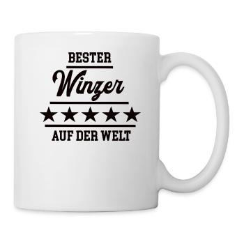 Bester Winzer Weltbester Weinbauer Winzerei - Tasse - Weiß - Rechts