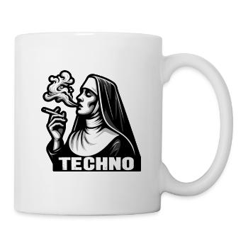 Renaissance Beats: Smoking Nun Techno Tee - Mug - white - Right