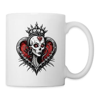 Heart Queen Skull // Skull Queen of Hearts FS0160 - Mug - white - Right