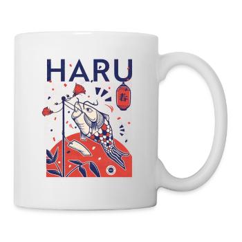 Japanische Karpfenlaterne - Haru (Frühling) - Tasse - Weiß - Rechts