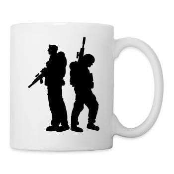 2 Soldiers Crew War Team Freedom Soldier Fighter - Mug - white - Right