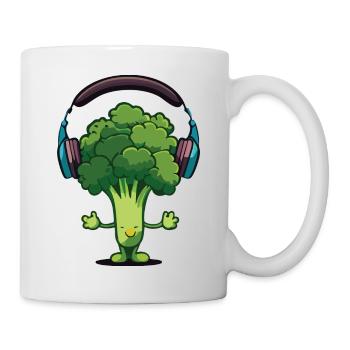Bubatz - DJ - Musik - Legalize it - Brokkoli - Tasse - Weiß - Rechts