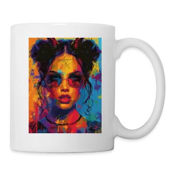 The Devil - Skull, Totenkopf, Teufel - Tasse - Weiß - Rechts