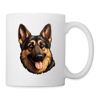 German Shepherd Head - Mug - white - Right