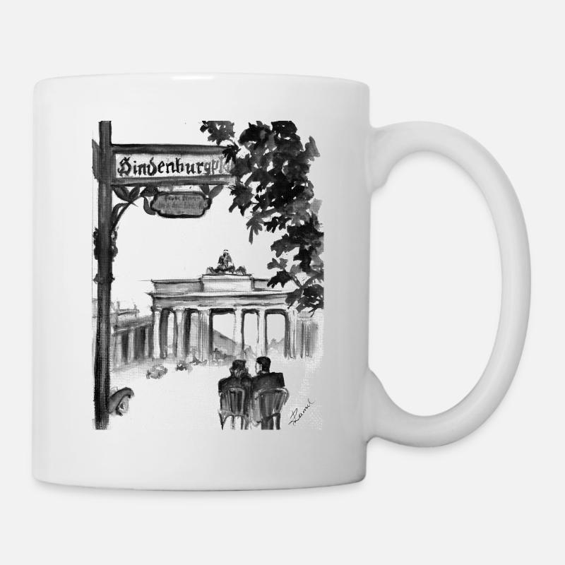Brandenburger Tor Nostalgie - Tasse - Weiß