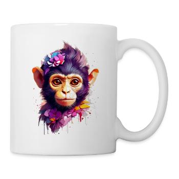 Affe Monkey V1 24 06 - Tasse - Weiß - Rechts