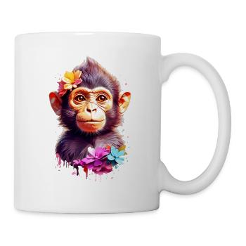 Affe Monkey V1 24 11 - Tasse - Weiß - Rechts