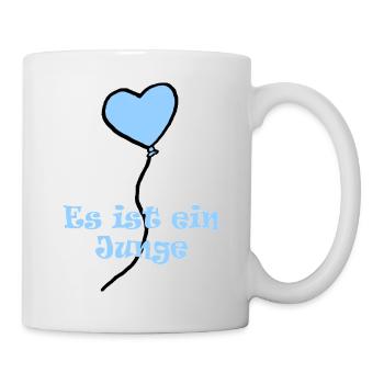 Blue Balloon Boy Gender Baby Child - Mug - white - Right