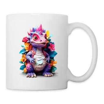 Dino Dinosaurier V1 24 03 - Tasse - Weiß - Rechts