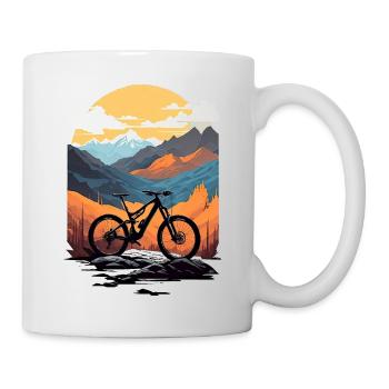 Cyclisme, Vélo, Montagne, Vacances, Été, Vacances, Vacances, Monture - Mug blanc - blanc - Droite