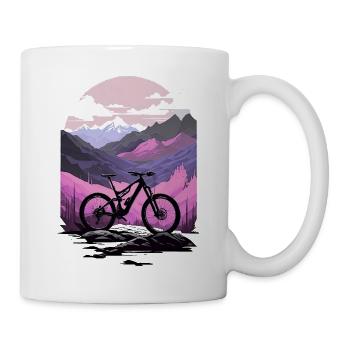 Cyclisme, Vélo, Montagne, Vacances, Été, Vacances, Vacances, Monture - Mug blanc - blanc - Droite