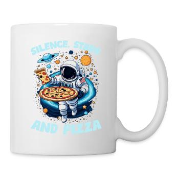 Silence Stars & Pizza - Mug - white - Right