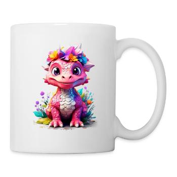 Dino Dinosaurier V1 24 09 - Tasse - Weiß - Rechts