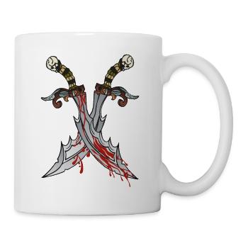 dague couteau poignard sang desisn sang de 4 W - Mug blanc - blanc - Droite