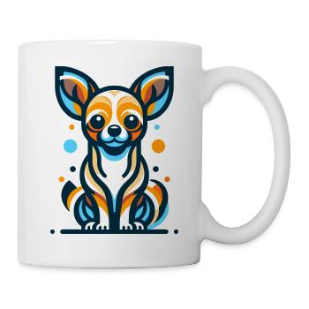 Chihuahua Abstrakt - Tasse - Weiß - Rechts