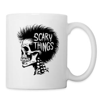 Scary Things - Skull Totenkopf - Tasse - Weiß - Rechts