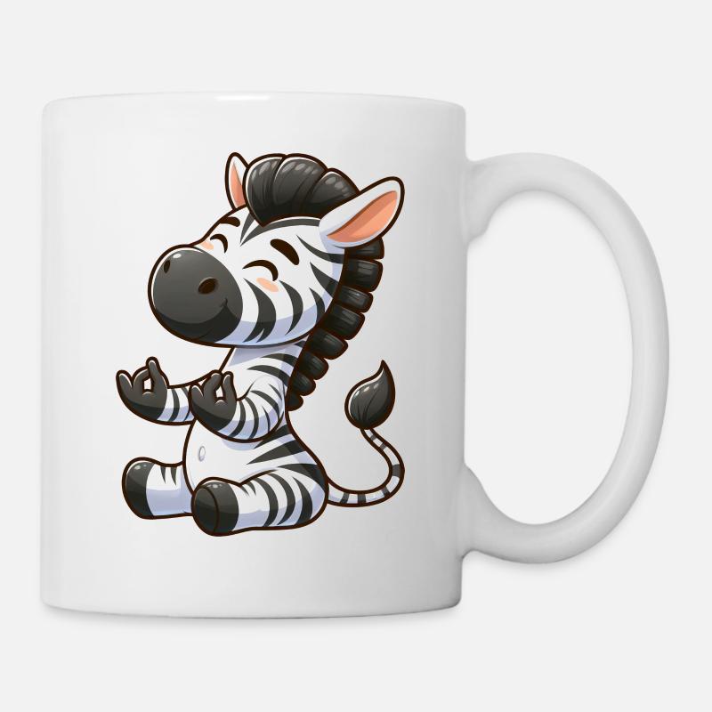 Zen Zebra : Méditation et yoga dans l’ du bouddhisme - Mug blanc - blanc