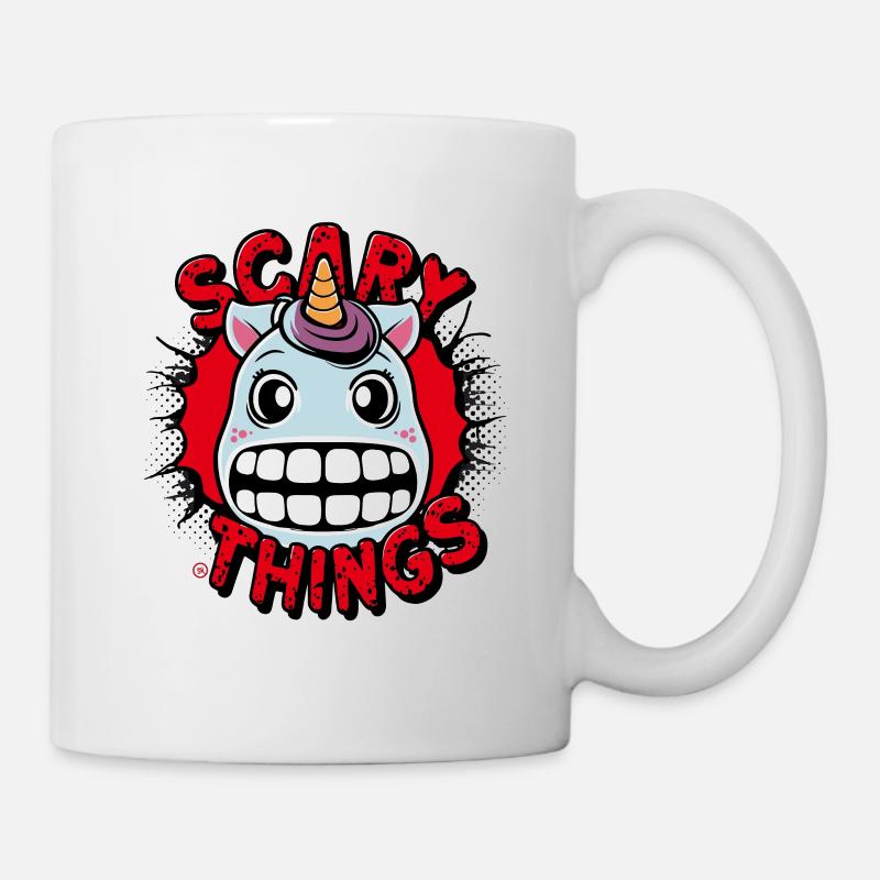 Einhorn - Skull, Skelett, Comicstyle - Tasse - Weiß