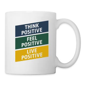 Triade positive : penser, ressentir et vivre - Mug blanc - blanc - Droite