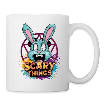 Bunny - Comicstyle, Pentagramm, Hase - Tasse - Weiß - Rechts