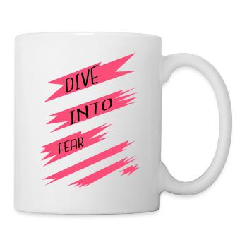 resilient courage free fall present courage quotes - Tasse - Weiß - Rechts