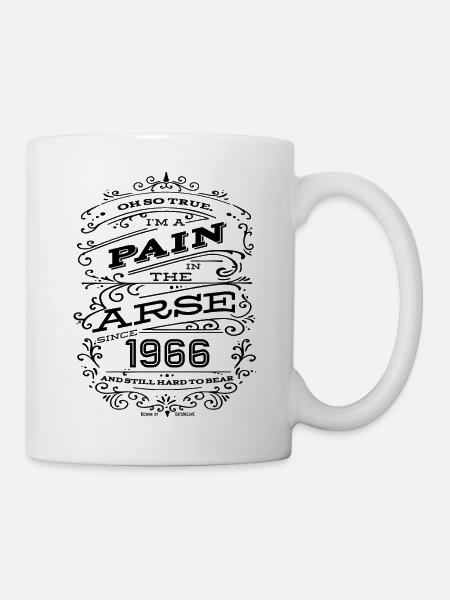 Hillarious Funny Birthday Shirt 1966 Schwarz Edition - Tasse - Weiß