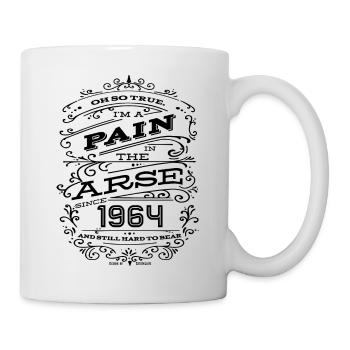 Hillarious Funny Birthday Shirt 1964 Black Edition - Mug - white - Right
