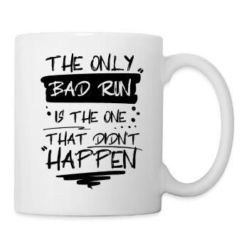 Laufshirt "No Bad Run" - Tasse - Weiß - Rechts