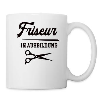 Friseur in Ausbildung Friseurausbildung Lehre - Tasse - Weiß - Rechts