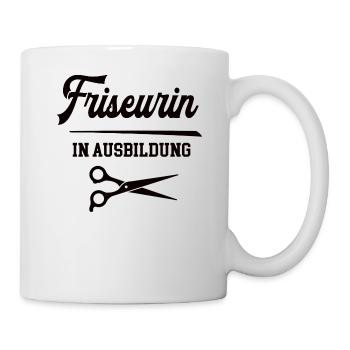 Friseurin in Ausbildung Friseurausbildung Frisörin - Tasse - Weiß - Rechts