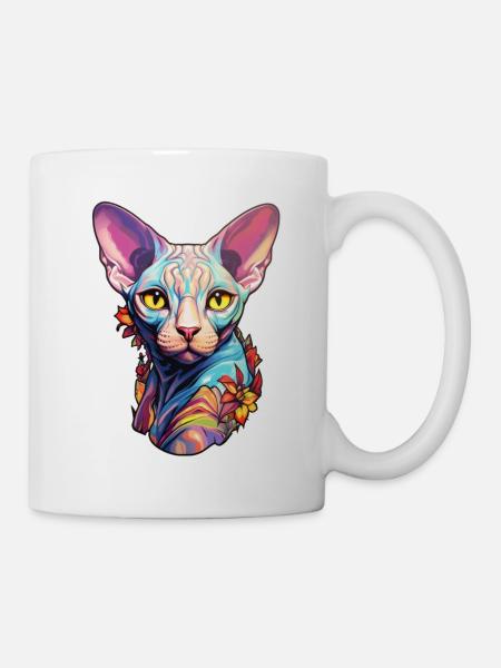 Sphynx-Katzenkopf - Tasse - Weiß