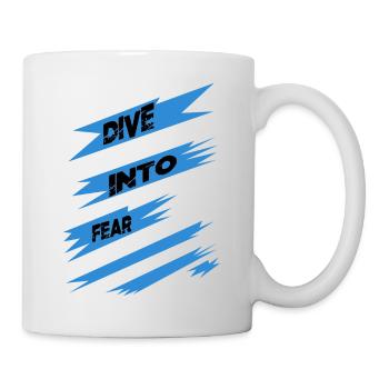 boldness quote geek resilient courage facing fears - Tasse - Weiß - Rechts