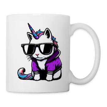 Chat-licorne - Mug blanc - blanc - Droite