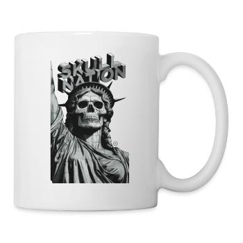 Skull Nation - Skull, Totenkopf, New York - Tasse - Weiß - Rechts