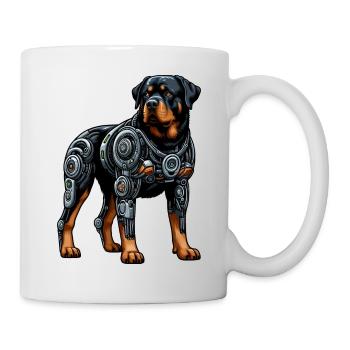 Rottweiler Cyborg Roboter Futuristisch - Tasse - Weiß - Rechts