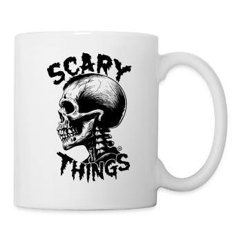 Scary Things - Skull Totenkopf - Tasse - Weiß - Rechts