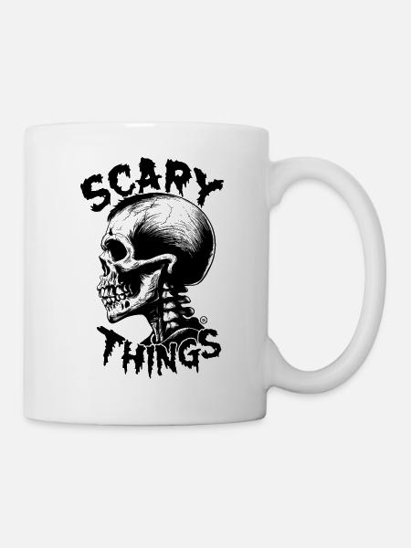 Scary Things - Skull Totenkopf - Tasse - Weiß
