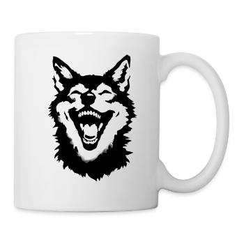 Laughing Wolf image - Laughing Wolf streetart - Mug - white - Right