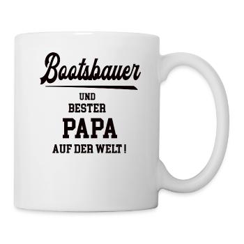Bester Papa Bootsbauer Bootsbau Schiffsbauer Vater - Tasse - Weiß - Rechts