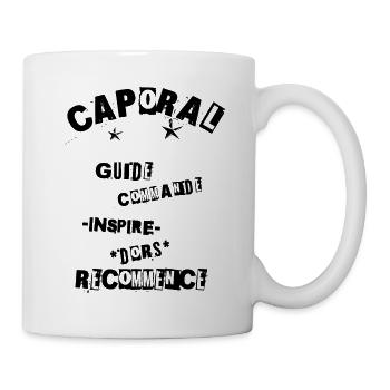 T-shirt de motivation « Caporal Guide Commande » - Mug blanc - blanc - Droite
