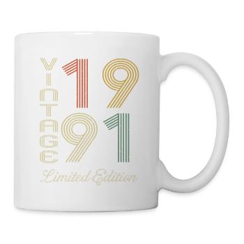1991 Anniversaire Né en 1991 vintage Rétro. Editio - Mug blanc - blanc - Droite