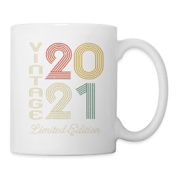 2021 Geburtstag Geboren im Jahr 2021 Vintage Retro. Editio - Tasse - Weiß - Rechts