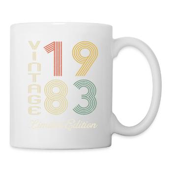 1983 Geburtstag Jahrgang 1983 Vintage Retro. Editio - Tasse - Weiß - Rechts
