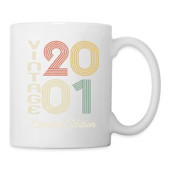 2001 Geburtstag Geboren im Jahr 2001 Vintage Retro. Editio - Tasse - Weiß - Rechts